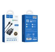 СЗУ HOCO C12Q QC 3.0 + MicroUSB (Black)