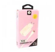 СЗУ WUW T-25 1*USB 2.1A + Type-C (White)