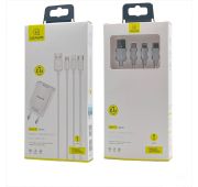 СЗУ USAMS LAND-TU TRAVEL CHARGER 3in1 CABLE SET