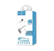 АЗУ HOCO Z12 USB dual port 2.4A + Lighting (White)
