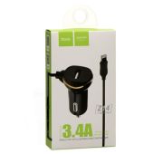 АЗУ HOCO Z14 USB single port+Lighting 3.4A (Black)