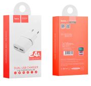 СЗУ HOCO C12 dual USB port 2.4A (White)