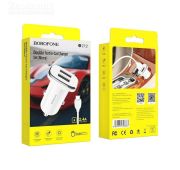 АЗУ BOROFONE BZ-12 2*USB 2.4 White + Micro USB