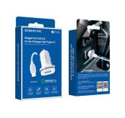 АЗУ BOROFONE BZ-12A 1*USB QC3.0 White + Type-C