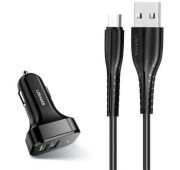 АЗУ USAMS NT KING-TU 2*USB 2.1A+Micro Black