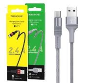 Кабель BOROFONE microUSB BX-21 1m Grey