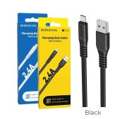 Кабель BOROFONE microUSB BX-23 1m Black
