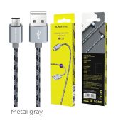 Кабель BOROFONE microUSB BX-24 1m Grey