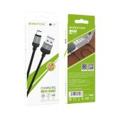 Кабель BOROFONE microUSB BX-28 1m Grey&Black