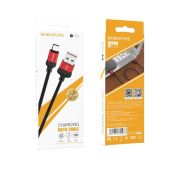 Кабель BOROFONE microUSB BX-28 1m Red&Black
