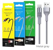 Кабель BOROFONE TYPE-C BX-21 1m Grey