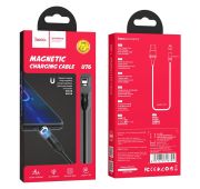 Кабель HOCO Lighting Magnetic U-76 1.2m Black