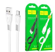 Кабель HOCO X40 microUSB 1m (White)