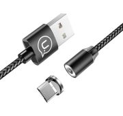 Кабель USAMS Micro Magnetic Charging Cable 1m Black