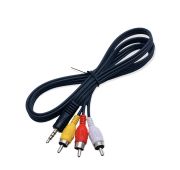 КАБЕЛЬ СИГНАЛ Jack 3,5mm (M)-->3xRCA  (1м)