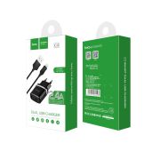СЗУ HOCO C12 dual USB port 2.4A + Lighting (Black)