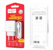 СЗУ HOCO C72A single USB port + micro 2.4A (White)