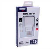 СЗУ JELLICO C26 2.1A 2USB+Type-C (White)