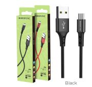 Кабель BOROFONE microUSB BX-20 1m Black