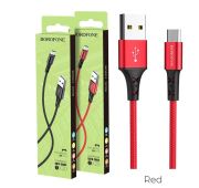 Кабель BOROFONE microUSB BX-20 1m Red