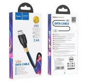 Кабель HOCO U92 MicroUSB 2.4A 1,2m (Black/Gold)
