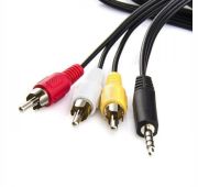 КАБЕЛЬ ОРБИТА 3,5Jack->3xRCA (0.3m) RC-35