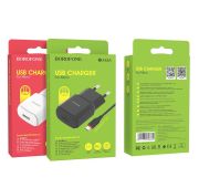 СЗУ BOROFONE BA-48A 1*USB+micro 2.1A White