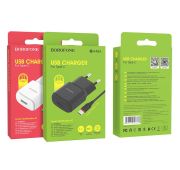 СЗУ BOROFONE BA-48A 1*USB+TYPE-C 2.1A Black