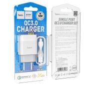 СЗУ HOCO C72Q QC 3.0 18W + MicroUSB (White)