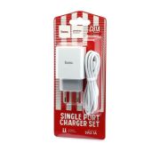 СЗУ HOCO C81A single USB port 2.1A + micro (White)
