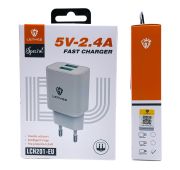 СЗУ LENYES LCH201-EU 2USB LIGTHNING 5V-2.4A WH