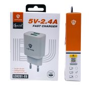 СЗУ LENYES LCH201-EU 2USB TYPE-C 5V-2.4A WH