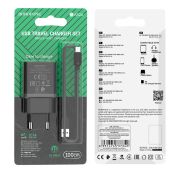 СЗУ BOROFONE BA-52A 1*USB+microUSB 2.1A Black