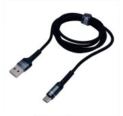 КАБЕЛЬ BYZ BC-025t AM-Type-C  1.2 метра, 5A, нейлон, чёрный