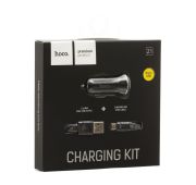 АЗУ HOCO Z1 USB dual port 2.1A+microUSB (Black)
