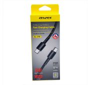 Кабель AWEI CL-71T PD Type-C->Type-C 30W 1m Black