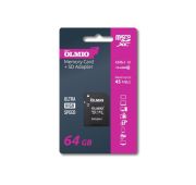 Карта памяти OLMIO microSDXC 64GB UHS-I U3 V30, c адаптером