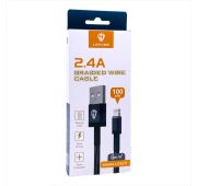 КАБЕЛЬ LENYES Lightning LC927i 1m 2.4A BK