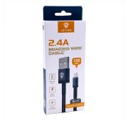 КАБЕЛЬ LENYES microUSB LC927V 1m 2.4A BK