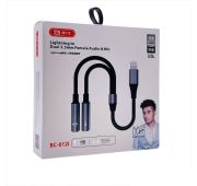 АДАПТЕР BYZ BC-012i LIGHTNING ->3.5mm+MIC GREY