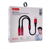 АДАПТЕР BYZ BC-012i LIGHTNING ->3.5mm+MIC RED