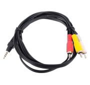 КАБЕЛЬ СИГНАЛ Jack 3,5mm (M)-->3xRCA  (0,5м)