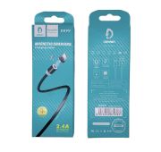 КАБЕЛЬ МАГНИТНЫЙ  DENMEN D09V microUSB 2.4A BK