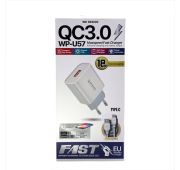 СЗУ WEKOME WP-U57 1*USB QC3.0 18W+Type-C  White