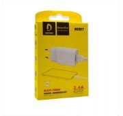 СЗУ DENMEN DC01T +Type-C 2.4A  White