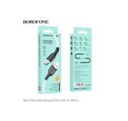 Кабель BOROFONE microUSB BX-63 1m White&Black
