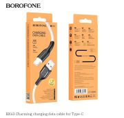 Кабель BOROFONE TYPE-C BX-63 1m 3A Black/White