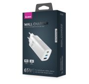 СЗУ OLMIO USB-C+PD,QC+USB-A GAN WH 65W