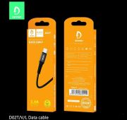 КАБЕЛЬ DENMEN D02T TYPE-C 2.4A BLACK