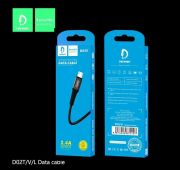 КАБЕЛЬ DENMEN D02V microUSB 2.4A 1m BLACK
